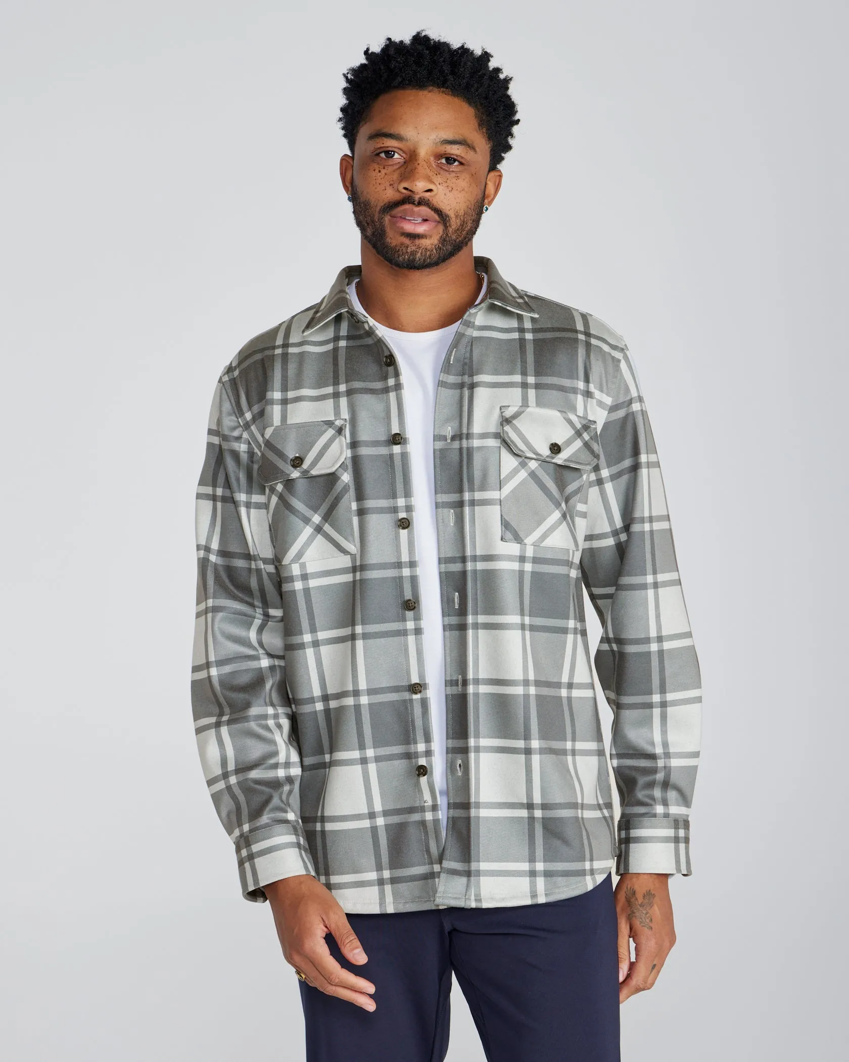 Plaid Coastal Overshirt <!-- Size S -->