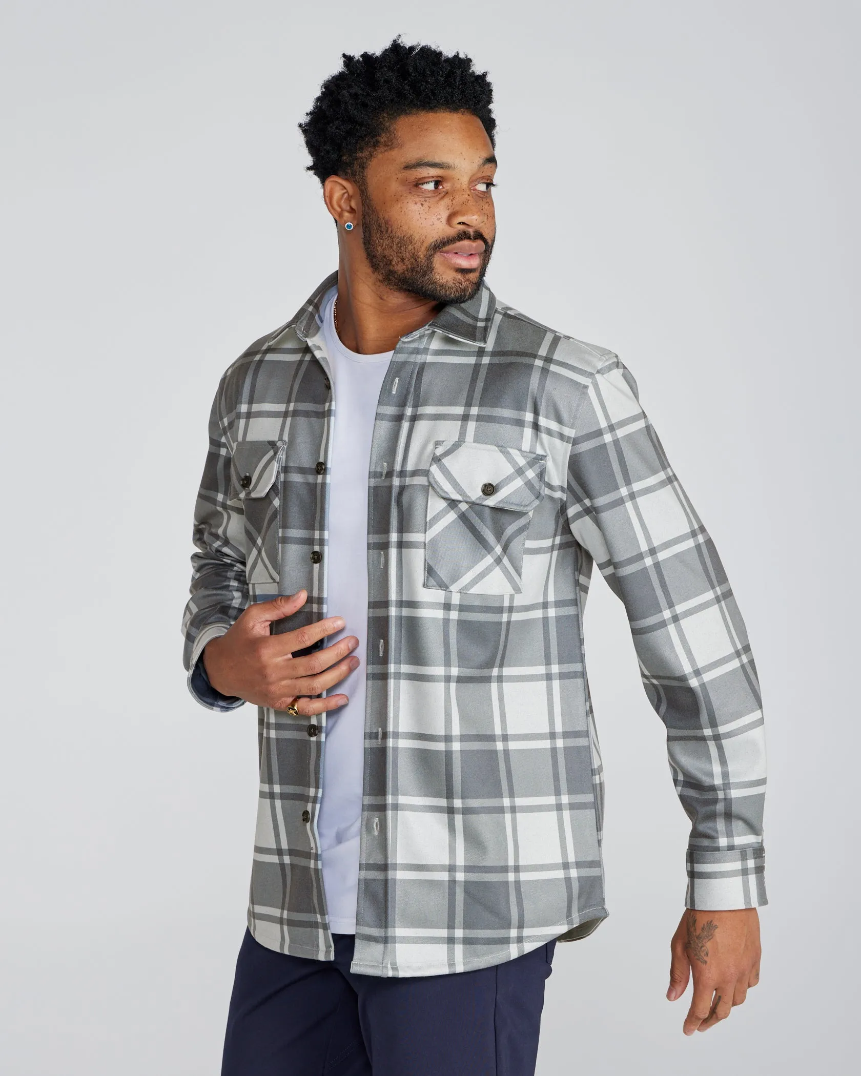 Plaid Coastal Overshirt <!-- Size S -->