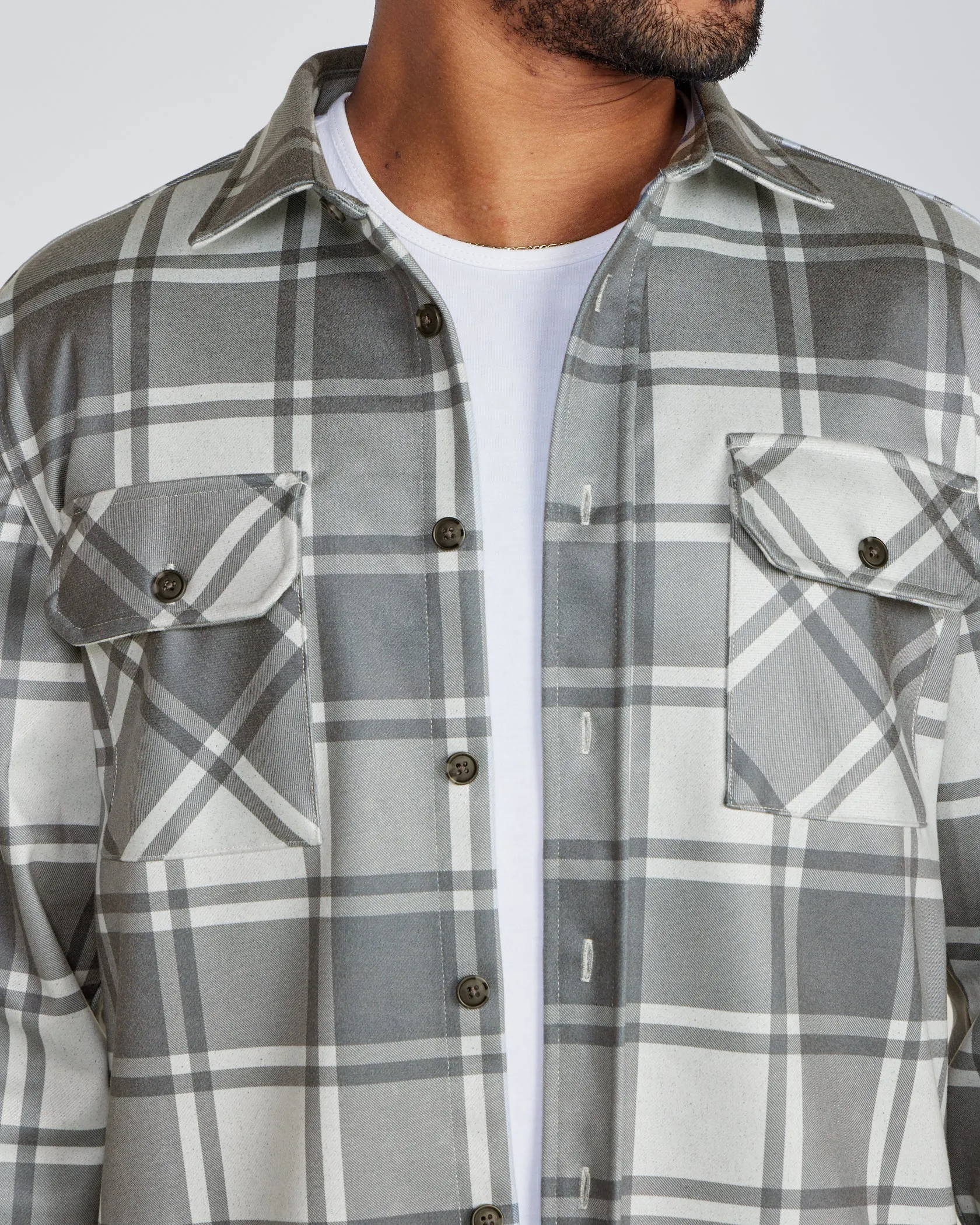 Plaid Coastal Overshirt <!-- Size S -->