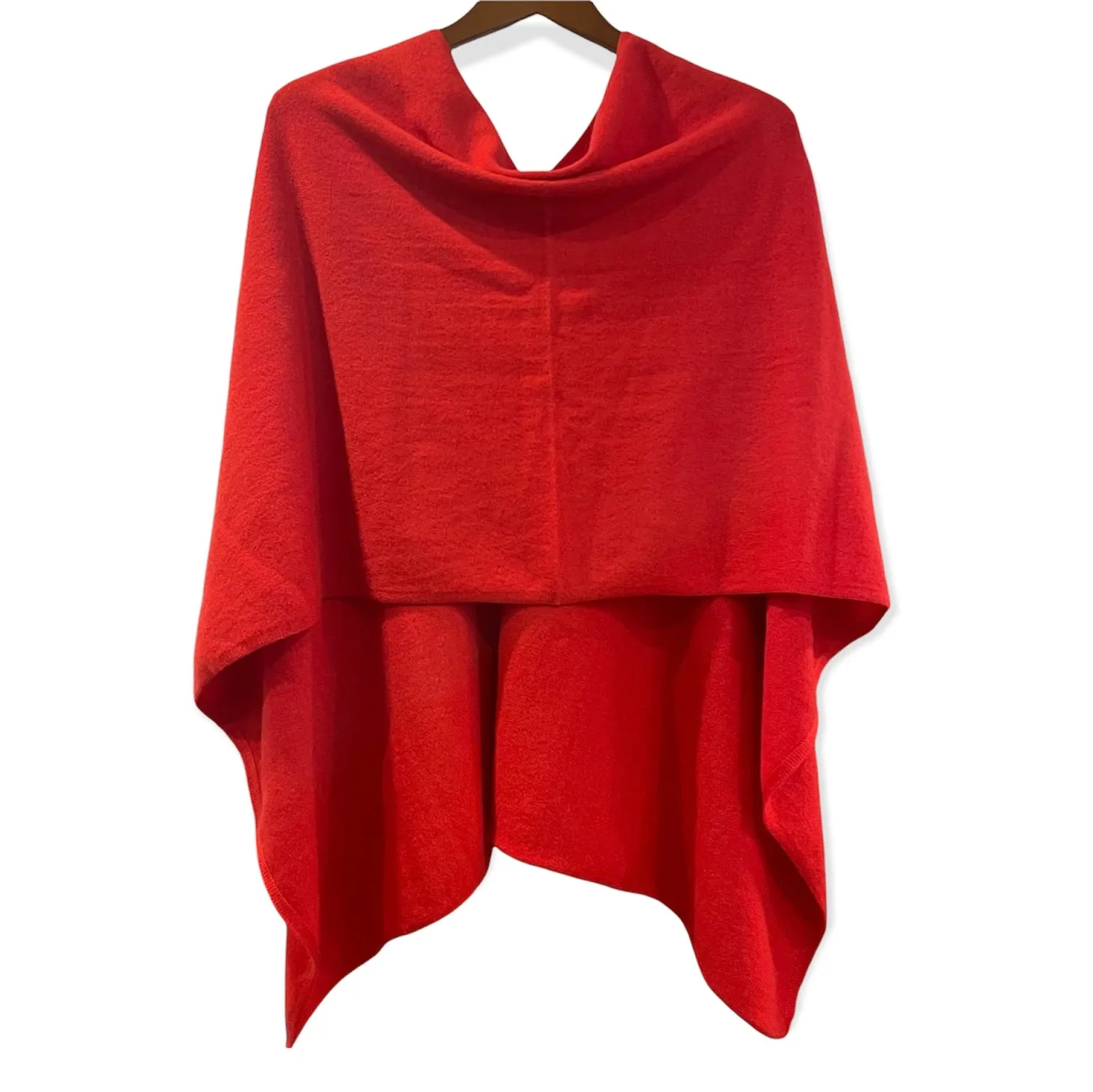 Red Cashmere Poncho