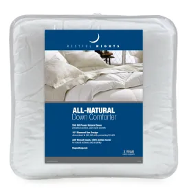 Restful Nights All Natural Down Comforter | All Season