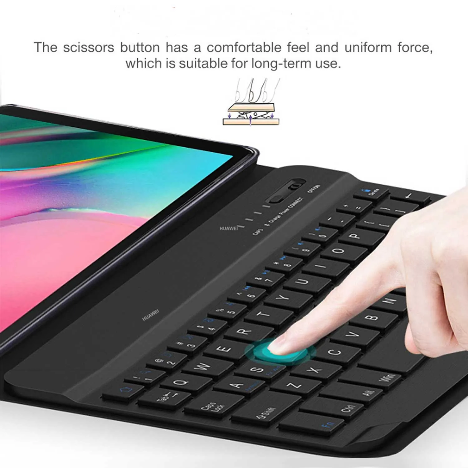 Samsung Galaxy Tab S8 Ultra Bluetooth Keyboard Cover Leather Case Black