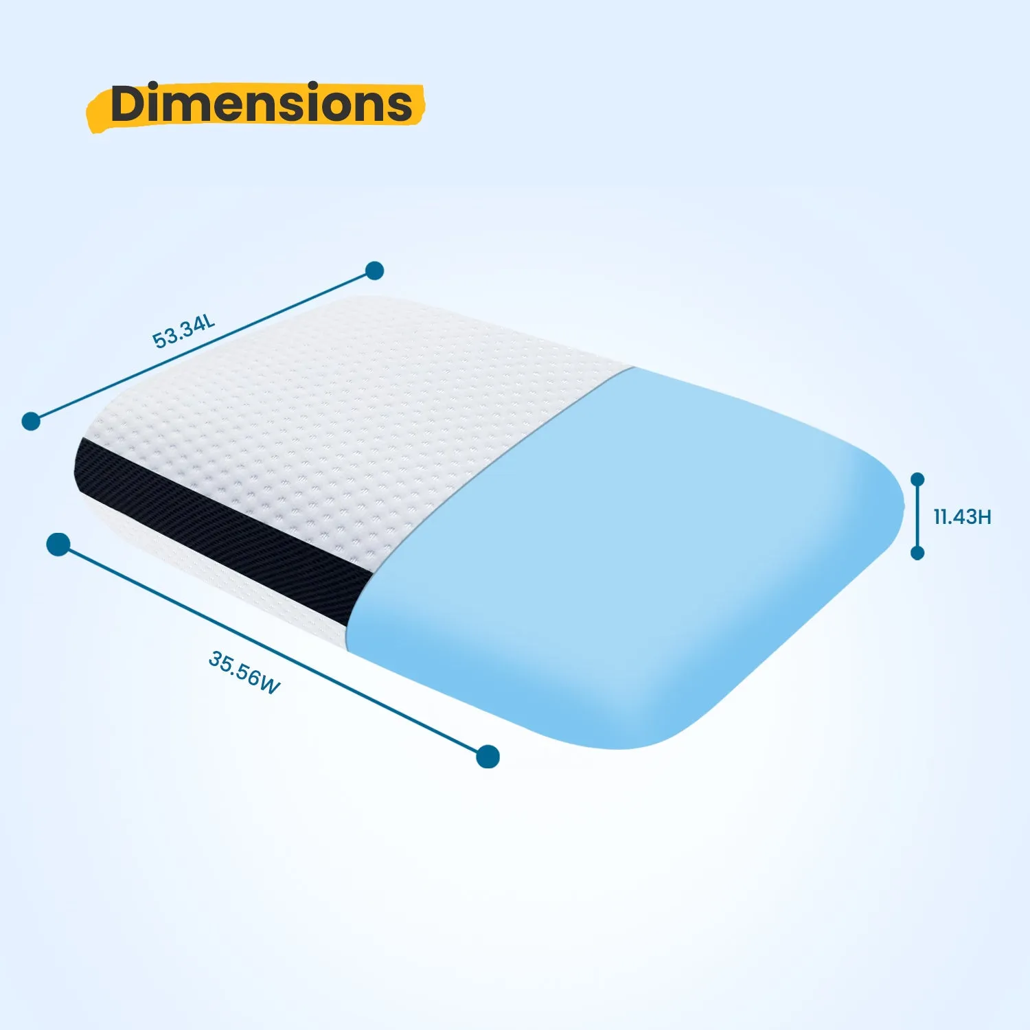 Small Standard Cooling Gel Memory Foam Pillow