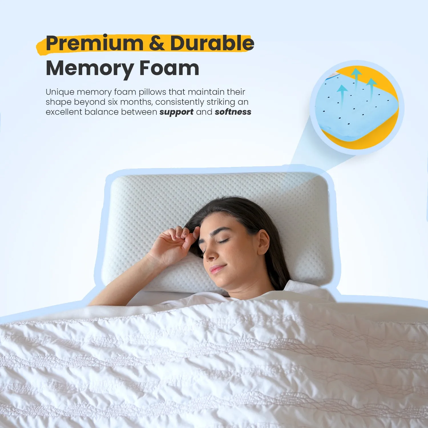 Small Standard Cooling Gel Memory Foam Pillow