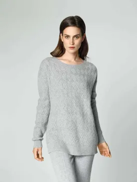 Structure knit cashmere jersey