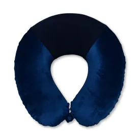 Super-Soft Memory Foam Raised Travel Neck Pillow - Velvet Fabric