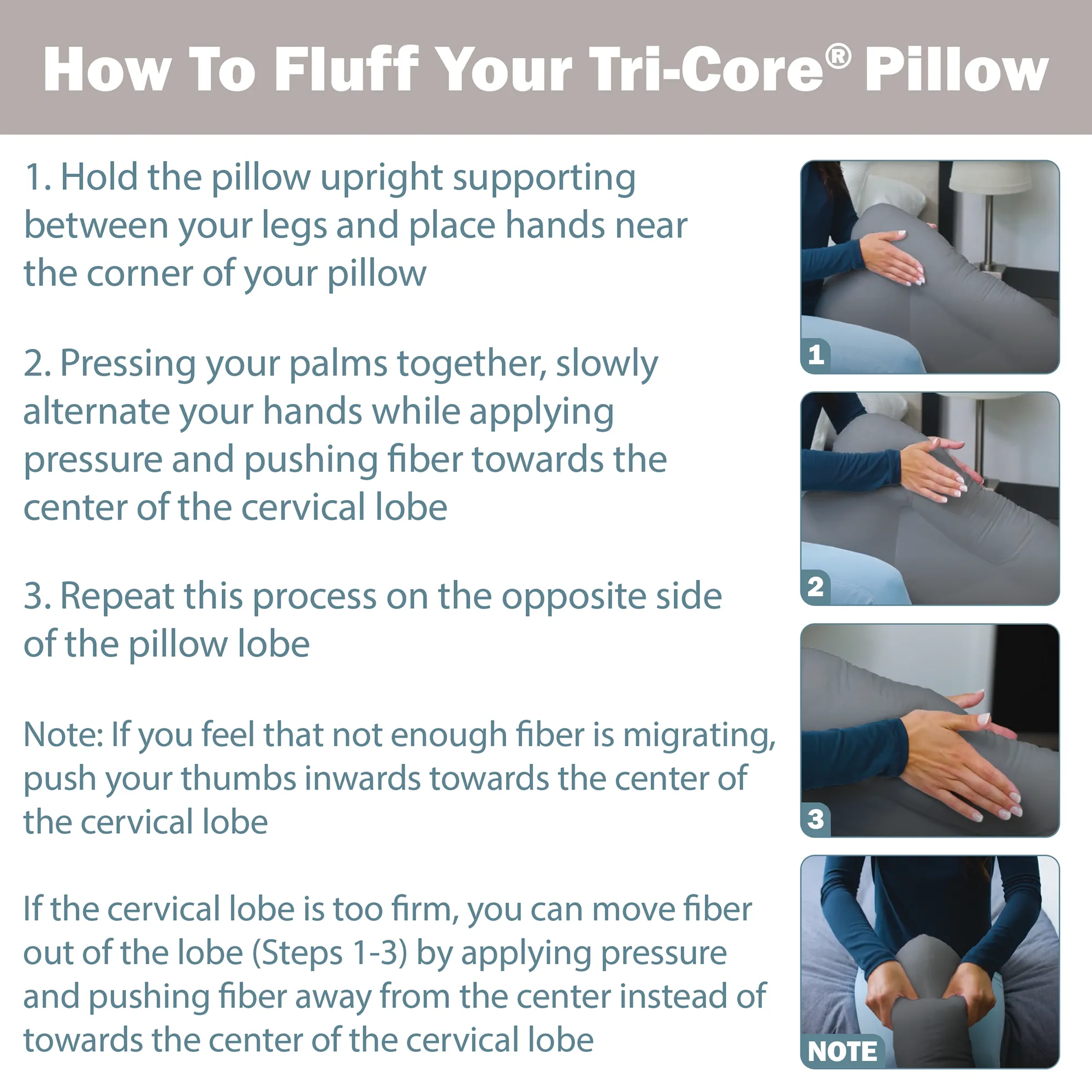 Tri-Core Cervical Support Pillow