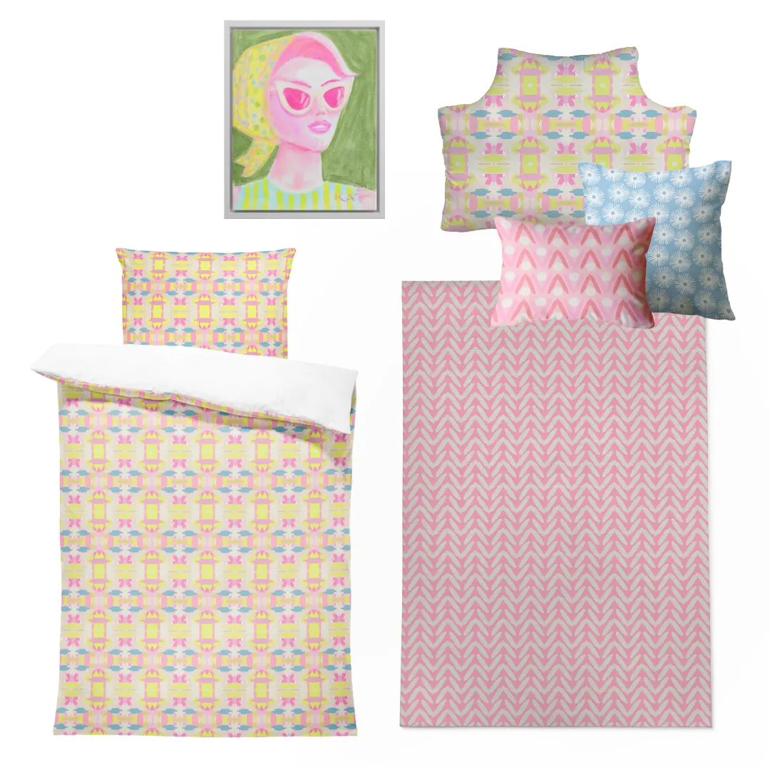 Twin XL Duvet/Sham Set - Mila Citrus Pink