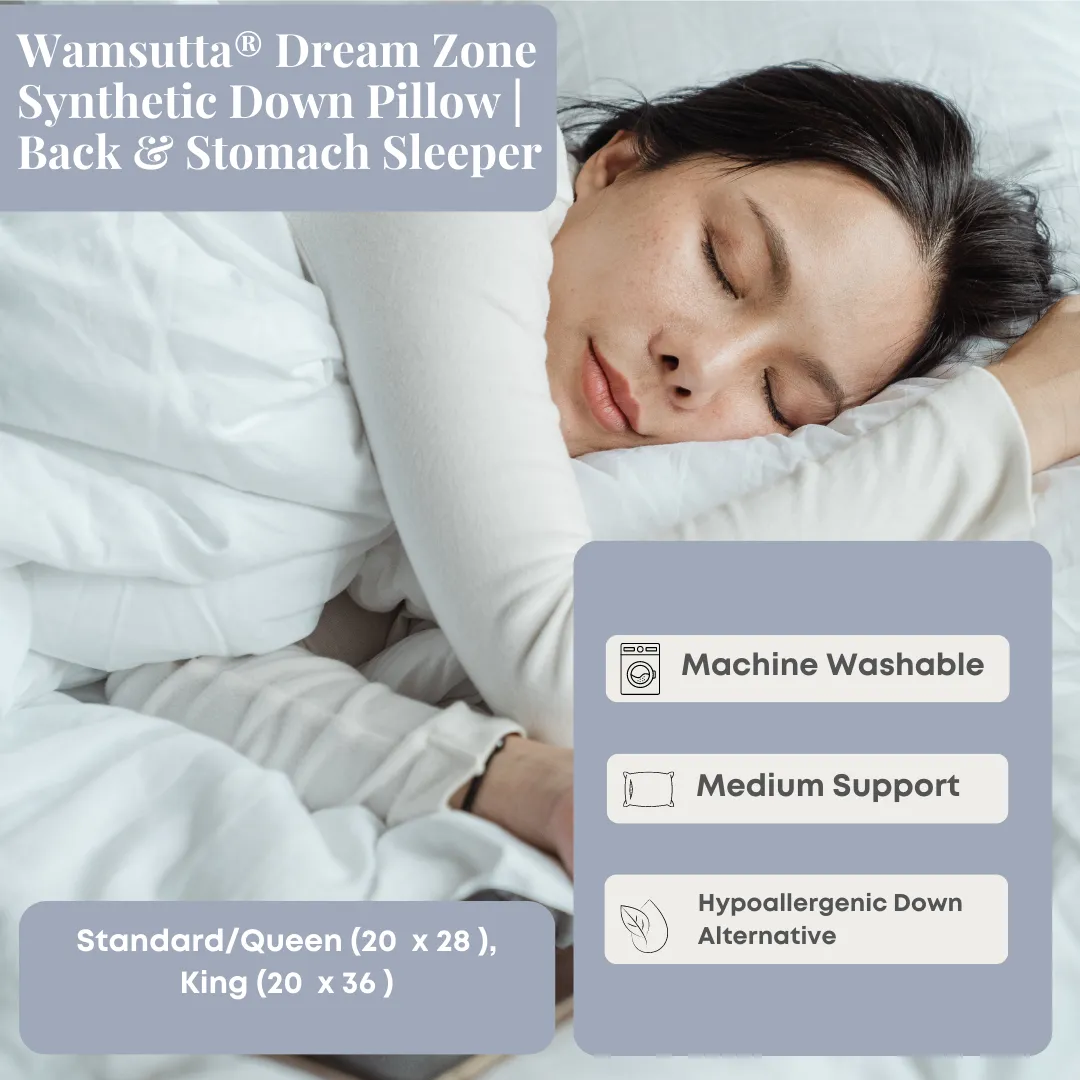 Wamsutta Dream Zone Synthetic Down Pillow | Back & Stomach Sleeper