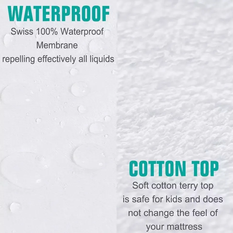 Waterproof Mattress Protector Cover Terry Cotton