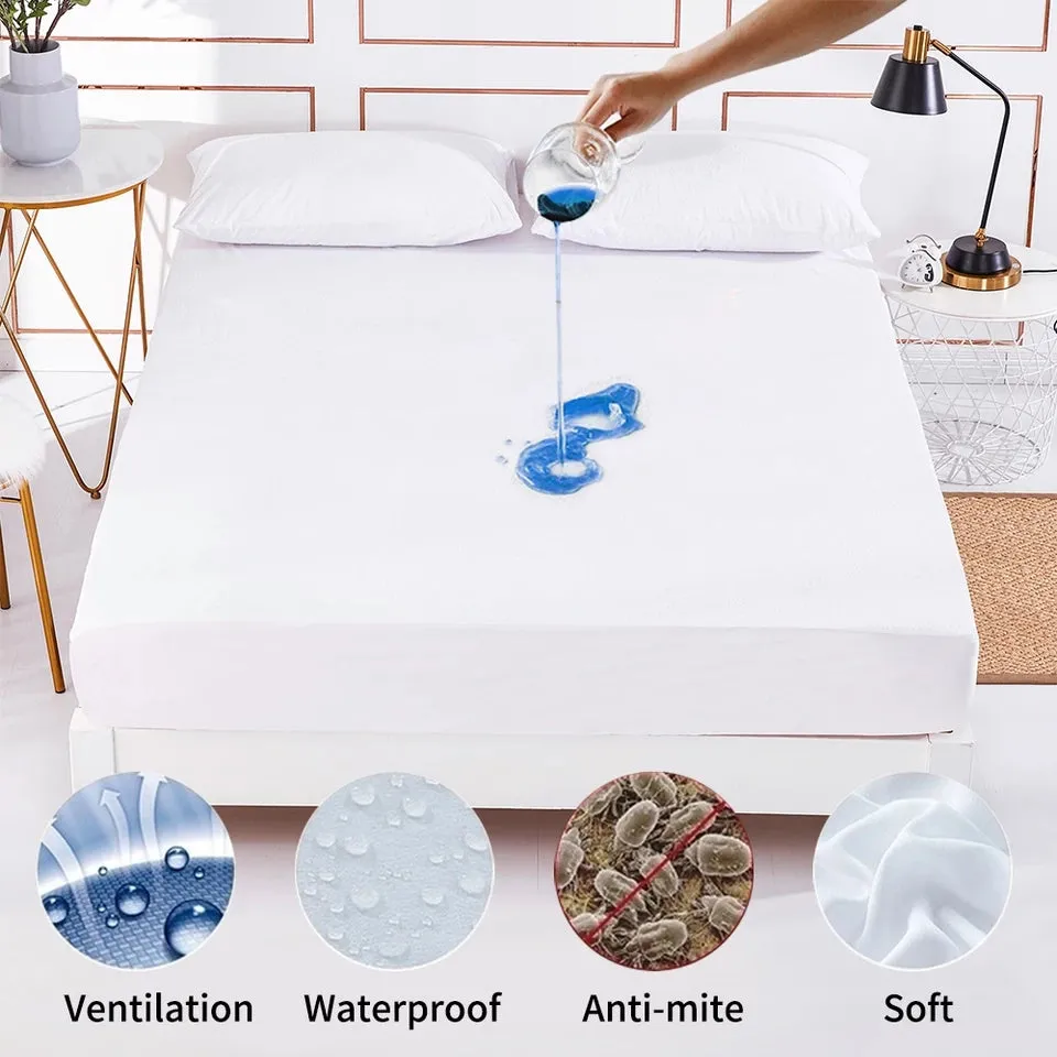 Waterproof Mattress Protector Cover Terry Cotton