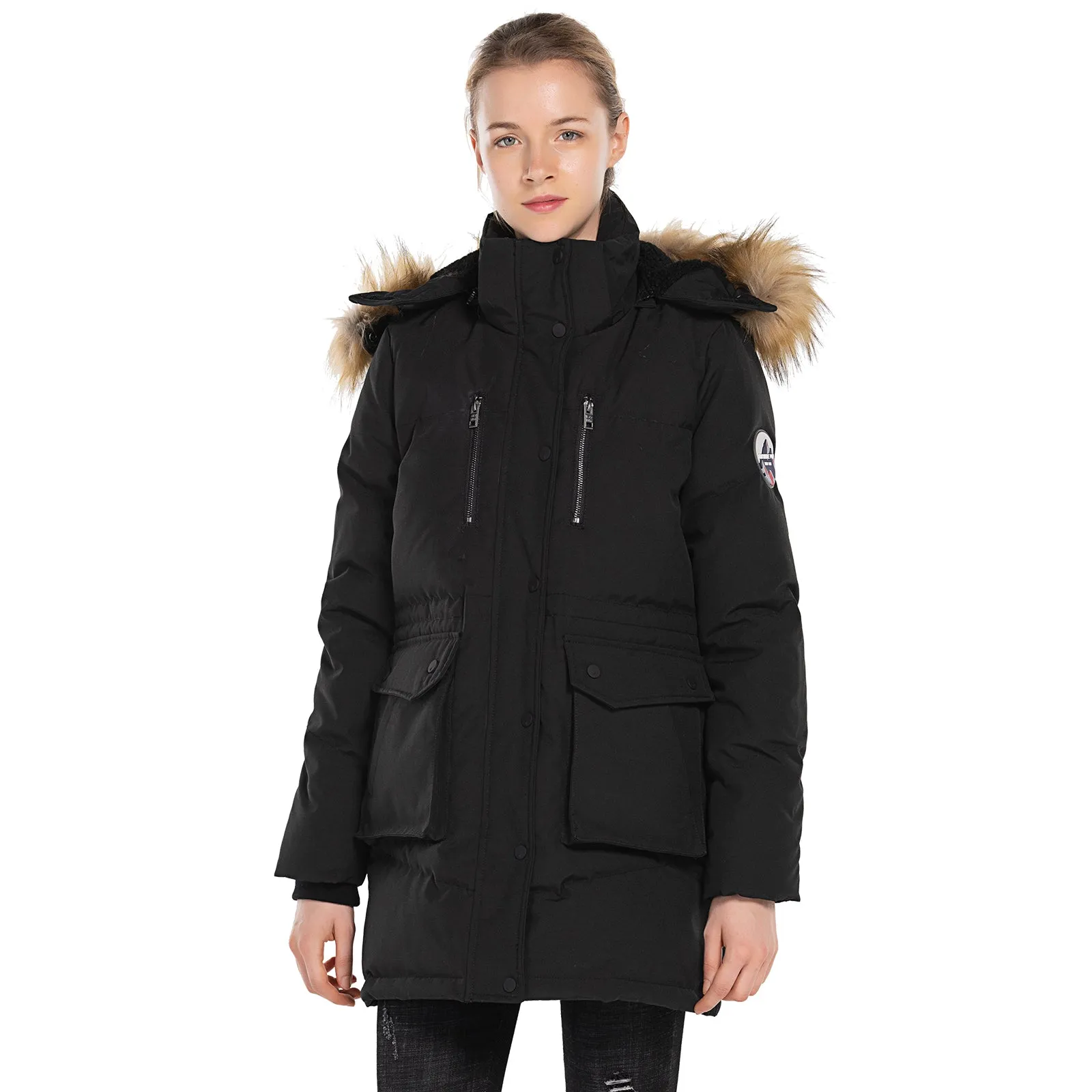 Women's Parka Jacket Goose Down Windbreaker