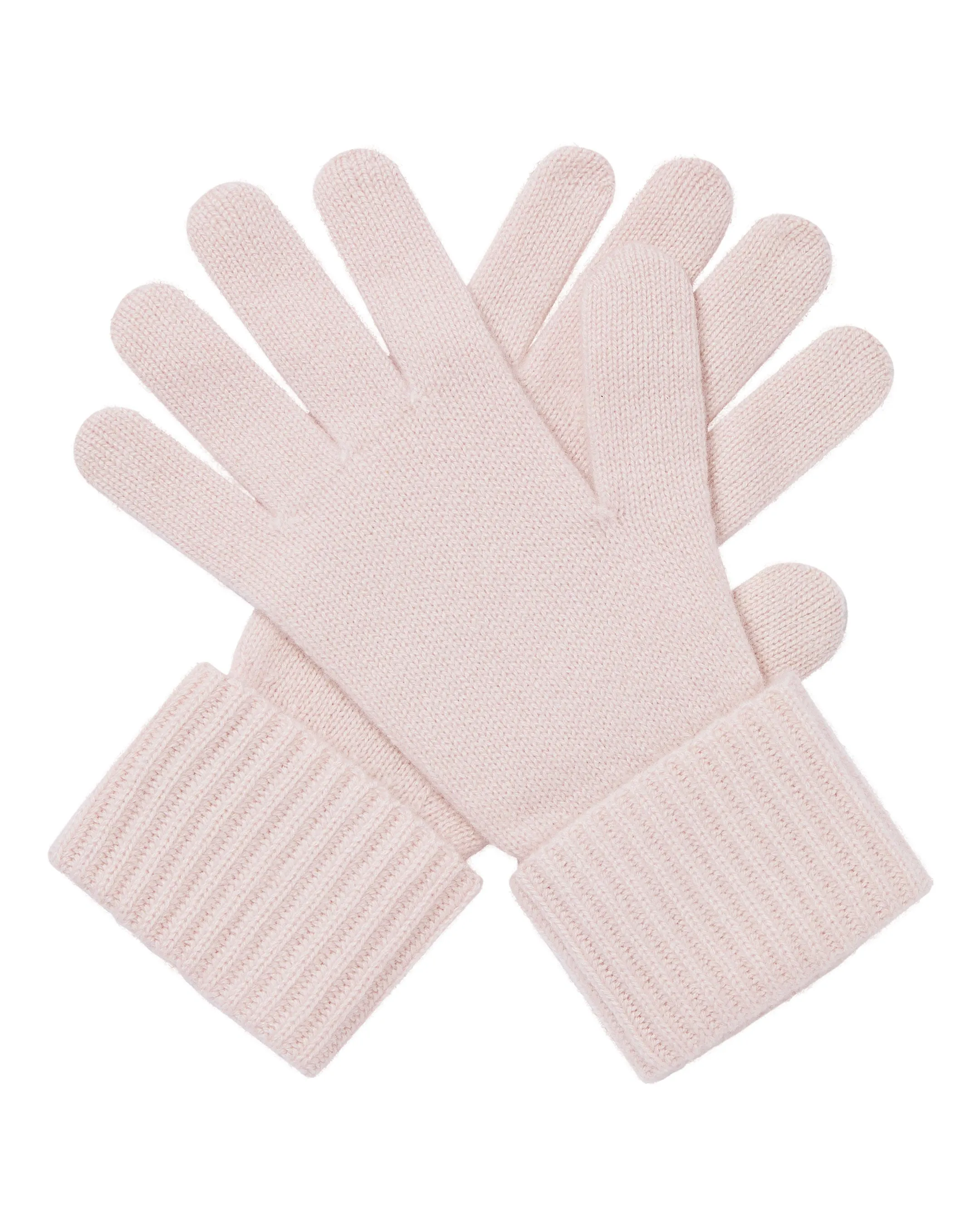 Women's Ribbed Cashmere Gloves Quartz Pink